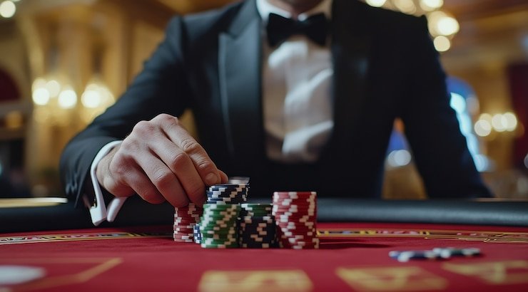 Pengguna mengecek kode promo lewat ponsel